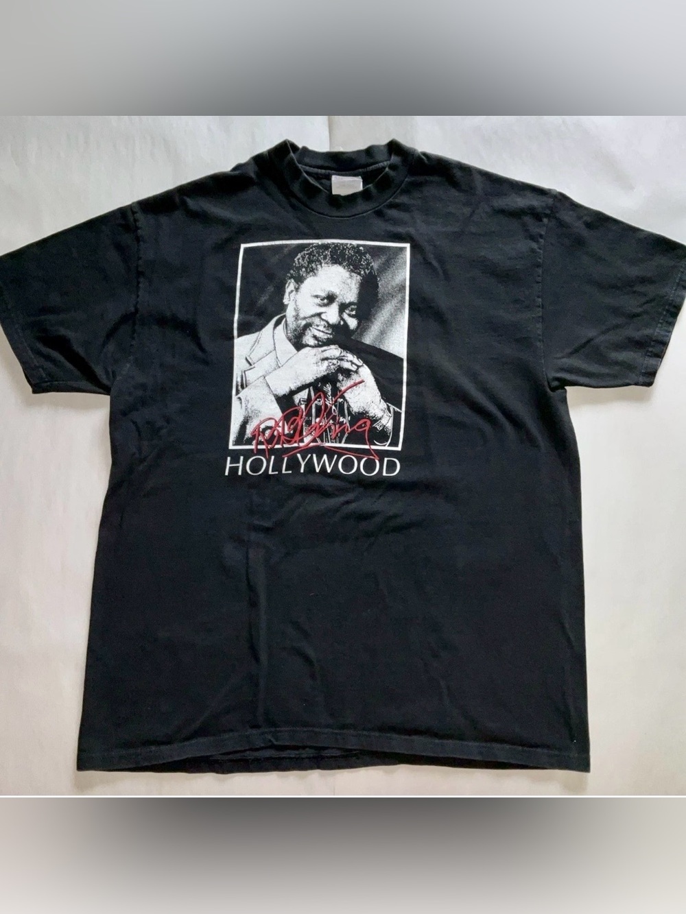 Vintage 1993 B B King Memphis Portrait Band Tee Black T Shirt Size XL  90s
